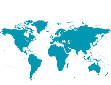 Um mapa do mundo com um mapa do mundo