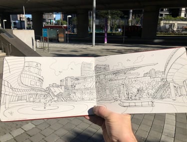 City sketch by Evgeny Bondarenko