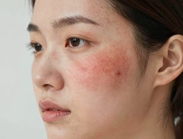 A peaceful child smiling while holding a small bouquet of wildflowers, representing gentle children’s care.