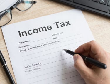 A courtroom scene with a confident lawyer presenting a case.