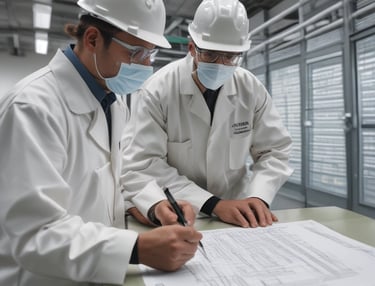 A professional inspecting a cluttered room to plan the clearance.