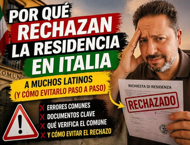 Error que bloquea tu residencia en Italia