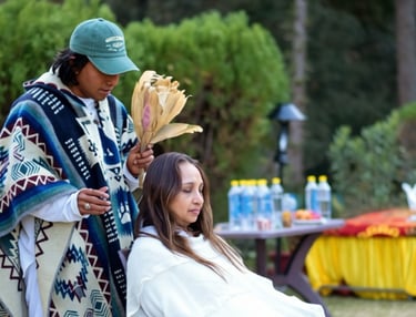 The shaman in a spiritual treatment healing center