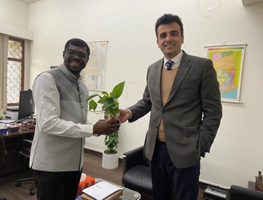 President of Chamber India Mr. Abhinav Balyan with diplomat from Ghana