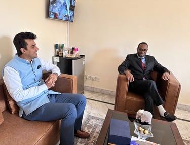 President of Chamber India Mr. Abhinav Balyan with Ambassador of Somalia