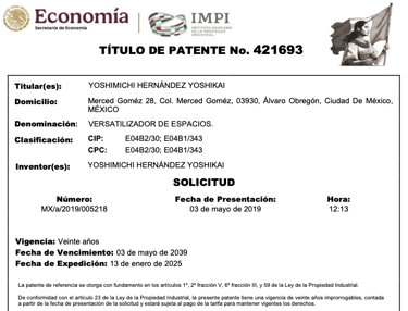 Título de Patente MurOVIL®