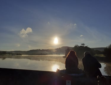 Sitting by the lake