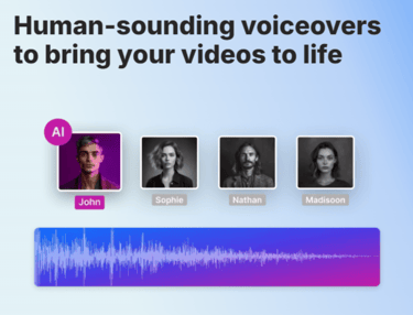 Human sounding voiceovers to bring your videos to life with a voice note