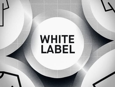 a white label on a white label on a white background