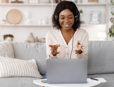 Online coaching follow-up call for aviation English professionals.