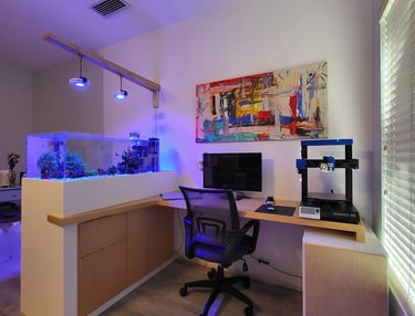 Picture of aquarium stand design by White and Wood Custom Carpentry in Orlando Florida
