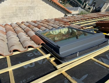 Pose de fenêtre de toit dit velux