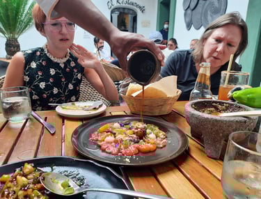 7 different Tomato species salad at Casa Oxaca Restaurant