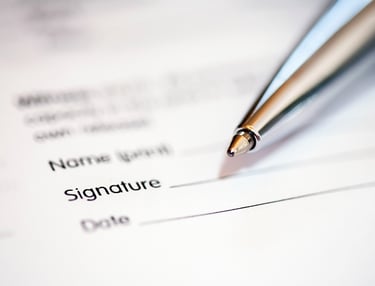 signature d'un contrat