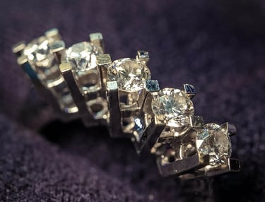 Luxury wedding ring close-up photography