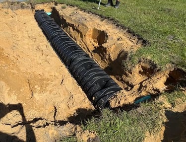 Added one row (4 chambers) to under specified drain field North Port Florida SOS Septic and Sewer