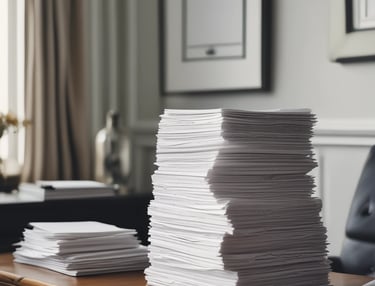 A close-up of legal documents and a gavel on a wooden desk.