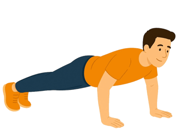 man som gör armhävning