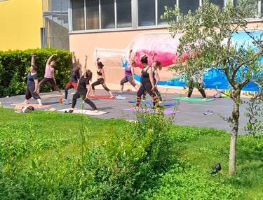 Evento di yoga in giardino e brunch a Bellinzona