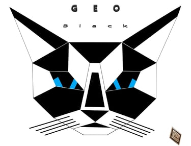 GEO the cat-richWOODart.com straight line art