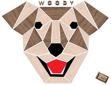 WOODY the dog-richWOODart.com straight line art