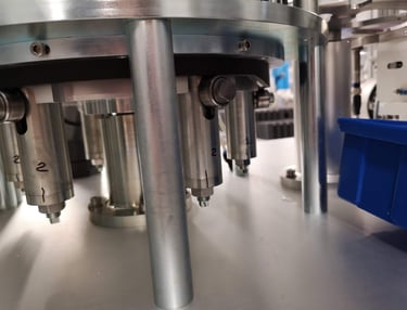 Close up of automation equipment