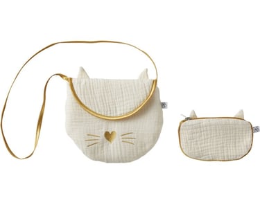 sac a main chat avec porte monnaie