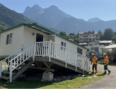 bungalow destruido a causa de falta de nivelacion