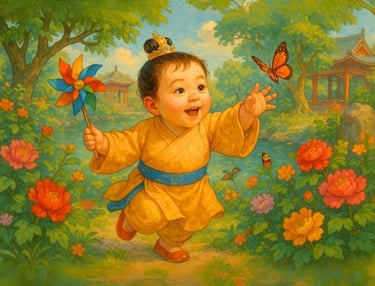 Thái tử Hạng Lang trong khu vườn 