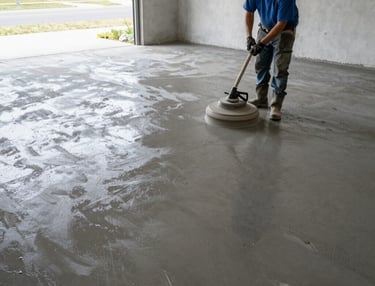 Concrete surface preparation for epoxy garage floor installation
