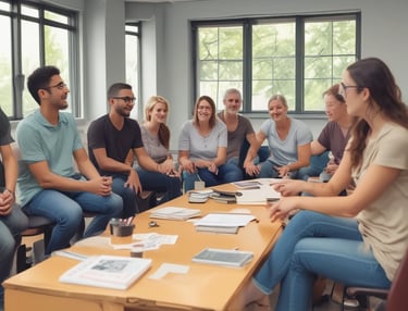 A warm, inviting living space with natural light and comfortable seating.