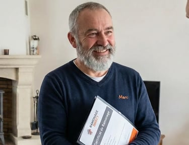 Photo d'un client satisfait de son pack annuel 2 ramonages-90€ par an