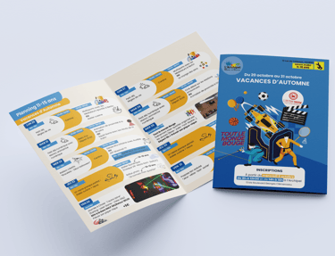 Supports de communication - Programme vacances- L'archipel - Angers - Amy Atelier Graphique