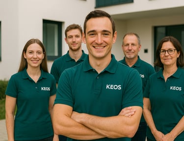 a group of people standing in front of a building