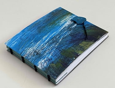 Soft cover Coptic binding with bead closure