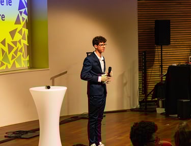 Enzo CHRISTOPHE--ROMAIN - Co-présdient fondateur d'Harc'Event lors de sa prise de parole 2025