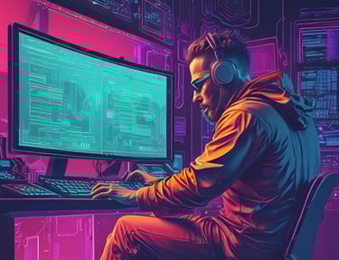 A sleek modern website displayed on a laptop with clean UX/UI design.