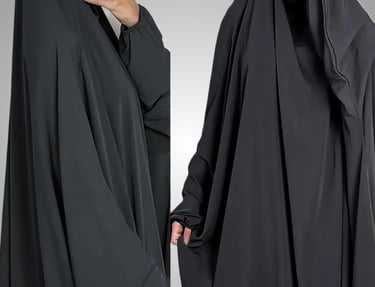 Abaya femme noire ample élégante islamique