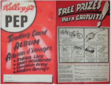 Vintage rare card collectible Kellogg's pep sports cards album from 1955