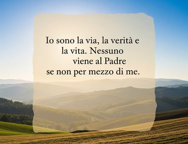 Una citazione della Bibbia dal vangelo di Giovanni 14:6