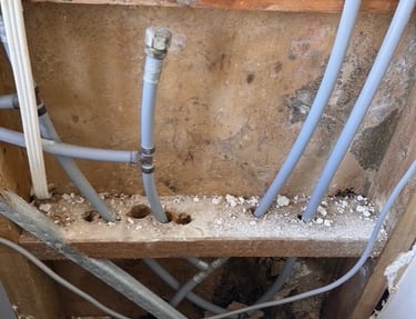 Water Damage inside wall