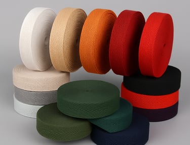 sustainable wide herringbone paper webbing for eco packaging