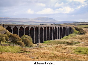 ribbleahead viaduct in the yorkshire dales on the settle to carlisle line