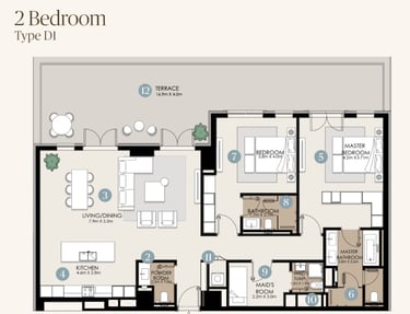 nawayef park views 2 bedroom designs