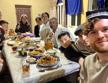 Jason Billam Travel at Uzbek famuly's table