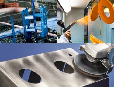 surface finishing services including polishing, powder coating and anodizing in our fabrication