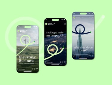 Diseño de redes sociales para Verdo Circle, enfatizando su compromiso con la sostenibilidad y la innovación.