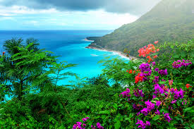 Beautiful travel destinations in the Dominican Republic with tropical landscapes