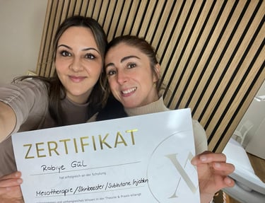 Certificate for Mesotherapy, Skinbooster, and subcutaneous injection training.