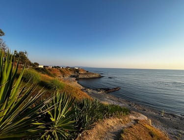 Scenic Black Sea coastal views in Lozenets, Bulgaria: A natural, grounded setting for Yogessa wellness retreats.